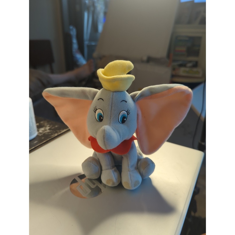 Vintage Mattel Disney Dumbo Baby Toy Plush Stuffed Animal Elephant